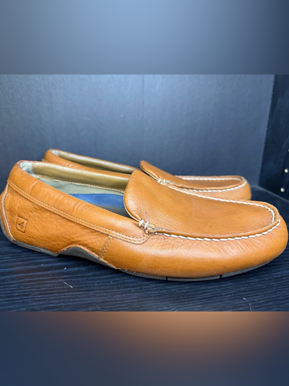 Sperry Top-Sider Hampden Venetian Mens 10 M Brown Leather Driving Loafers Shoes